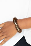 Caribbean Reefs - Brown Wood Paparazzi Bracelet