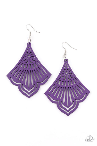 Paparazzi purple clearance wood earrings