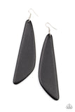 Scuba Dream - Black Wood Paparazzi Earrings