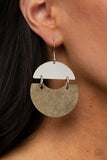 Watching The Sunrise - Brass Paparazzi Earrings