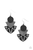 Jurassic Juxtaposition - Black Paparazzi Earrings