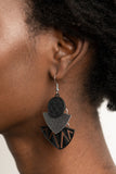 Jurassic Juxtaposition - Black Paparazzi Earrings