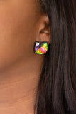 Royalty High - Multi Oil Spill Paparazzi Post Earrings