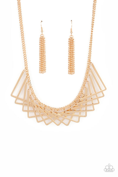 Metro Mirage - Gold Paparazzi Necklace