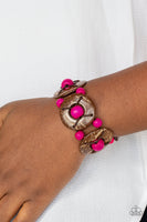 Island Adventure - Pink Wood Paparazzi Bracelet