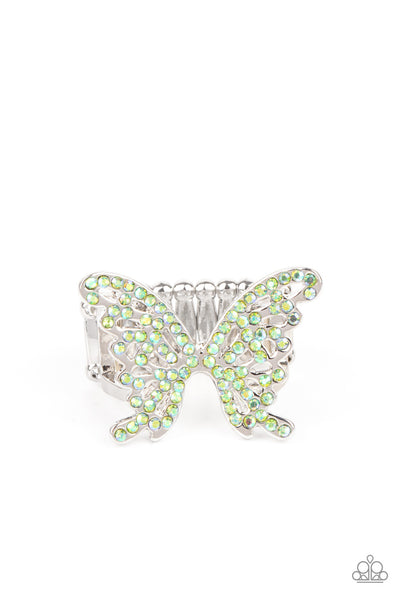 Butterfly Orchard - Green Paparazzi Ring