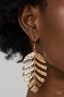 Palm Lagoon - Gold Paparazzi Earrings