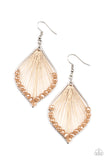 Pulling at My HARP-strings - paparazzi Brown Earrings