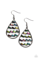 Glitzy Grit - Multi Oil Spill Paparazzi Earrings