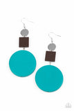 Modern Materials - Blue Paparazzi Earrings