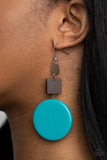 Modern Materials - Blue Paparazzi Earrings