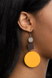 Modern Materials - Yellow Paparazzi Earrings