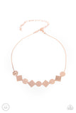 Dont Get Bent Out Of Shape - Copper Paparazzi Necklace