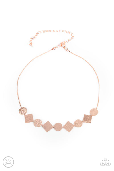 Dont Get Bent Out Of Shape - Copper Paparazzi Necklace