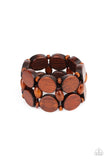 Beach Bravado - Brown Wood Paparazzi Bracelets