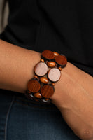 Beach Bravado - Brown Wood Paparazzi Bracelets