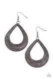 A Hot MESH - Black Paparazzi Earrings