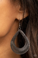 A Hot MESH - Black Paparazzi Earrings