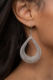 A Hot MESH - Silver Paparazzi Earrings