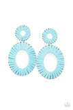 Foxy Flamenco - Blue Paparazzi String Earrings