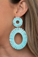 Foxy Flamenco - Blue Paparazzi String Earrings