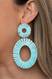 Foxy Flamenco - Blue Paparazzi String Earrings