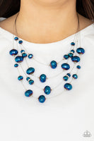 Cosmic Real Estate - Blue Iridescent Paparazzi Necklace