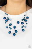 Cosmic Real Estate - Blue Iridescent Paparazzi Necklace