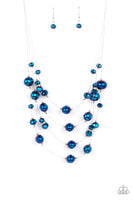 Cosmic Real Estate - Blue Iridescent Paparazzi Necklace