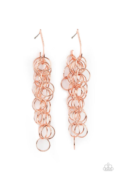 Long Live The Rebels - Copper Paparazzi Earrings