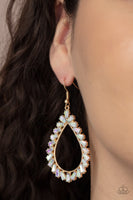 Stay Sharp - Gold Iridescent Paparazzi Earrings