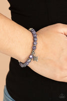 Butterfly Wishes - Purple Paparazzi Bracelet