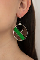 Dont Be MODest - Green Paparazzi Earrings