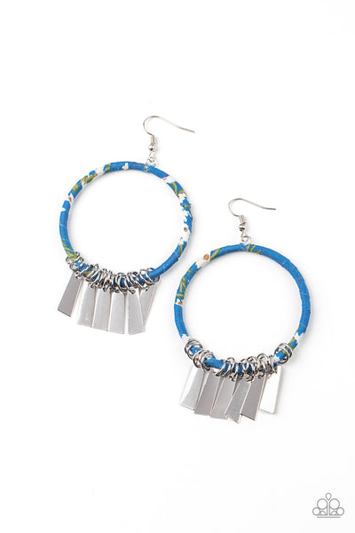 Garden Chimes - Blue Paparazzi Earrings