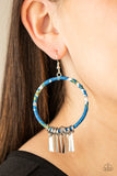 Garden Chimes - Blue Paparazzi Earrings