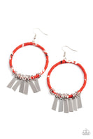 Garden Chimes - Red Paparazzi Earrings