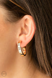 Ready, Steady, GLOW - Gold Clip On Paparazzi Earrings