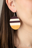 Yacht Party - Yellow Paparazzi Earrings