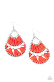 Samba Scene - Red Paparazzi Earrings