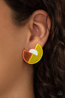 It’s Just an Expression - Yellow and Orange Paparazzi Earrings