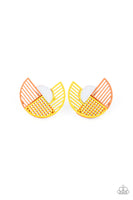 It’s Just an Expression - Yellow and Orange Paparazzi Earrings