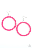 Beauty and the BEACH - Pink Paparazzi Earrings