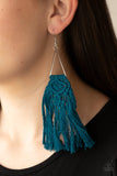 Modern Day Macrame - Blue Paparazzi Earrings