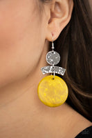 Diva Of My Domain - Yellow Paparazzi Earrings