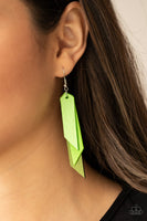 Suede Shade - Green Paparazzi Earrings