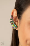 Explosive Elegance - Multi/Oil Spill Earring Crawler Earrings