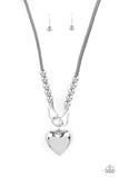 Forbidden Love - Silver Paparazzi Necklace