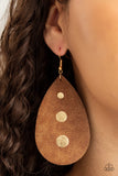 Rustic Torrent - Gold Paparazzi Earrings