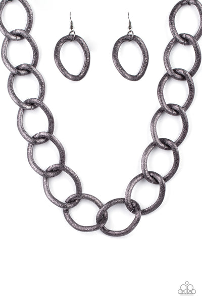 Industrial Intimidation - Black Paparazzi Necklace