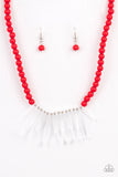 Icy Intimidation - Red Paparazzi Necklace